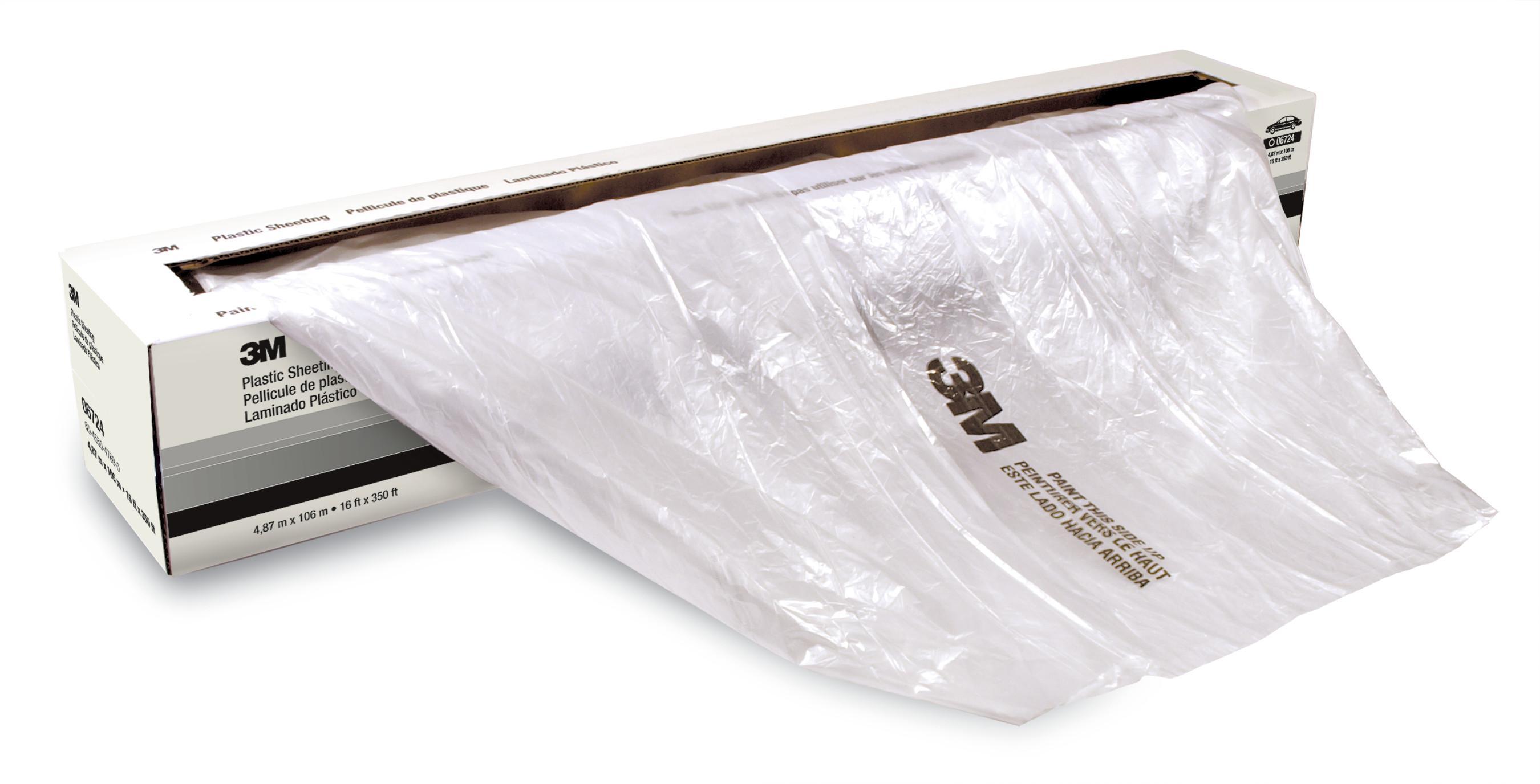 3M 7000028280 Plastic Sheeting, 400 ft L x 12 ft W, Polyethylene - Packaging Liners & Sheeting