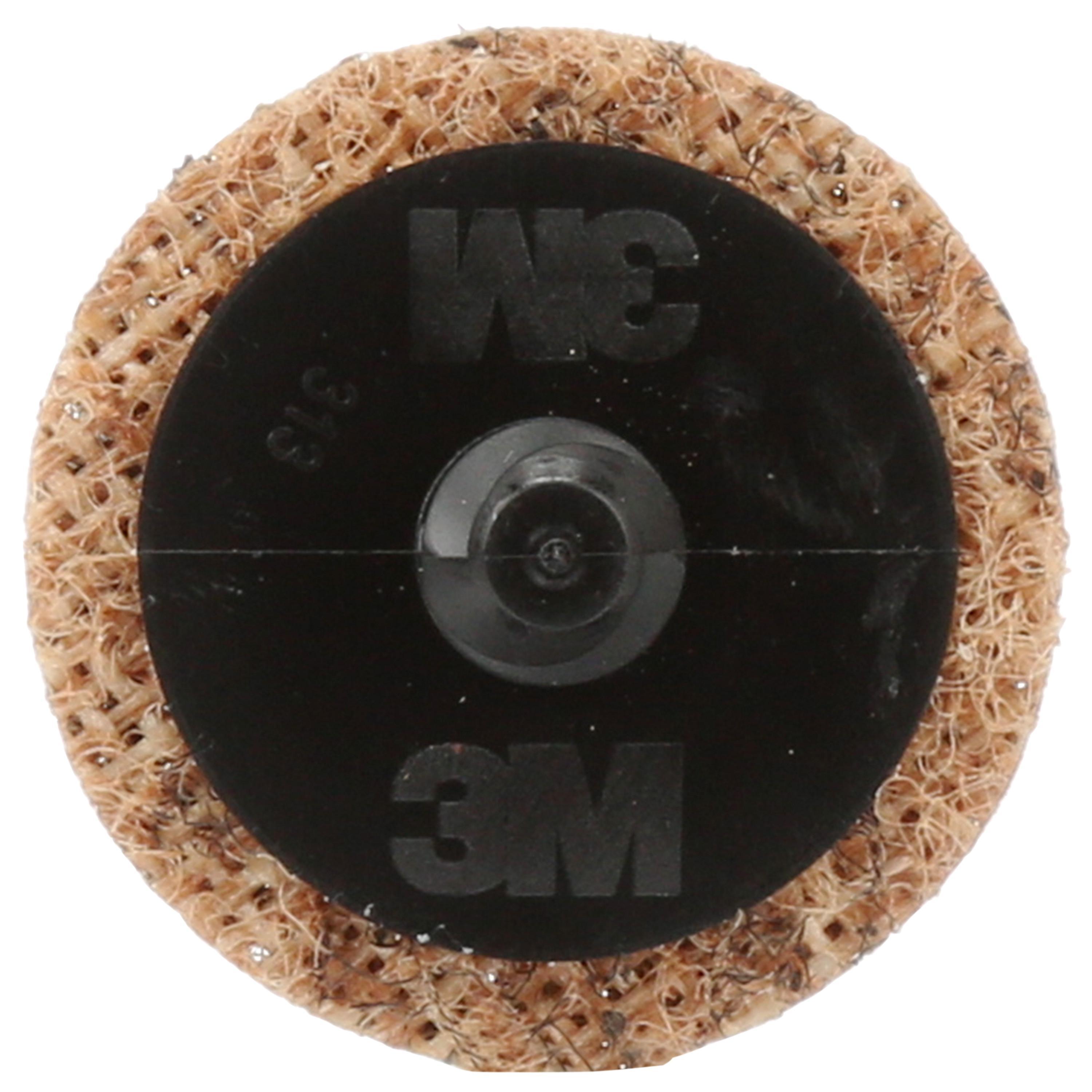 3M 7000045887 SC SE Durable Non-Woven Surface Conditioning Disc, 1-1/2 in Dia Disc, Coarse Grade, Aluminum Oxide Abrasive, Type TR Attachment - Non-Woven Abrasive Quick-Change Discs