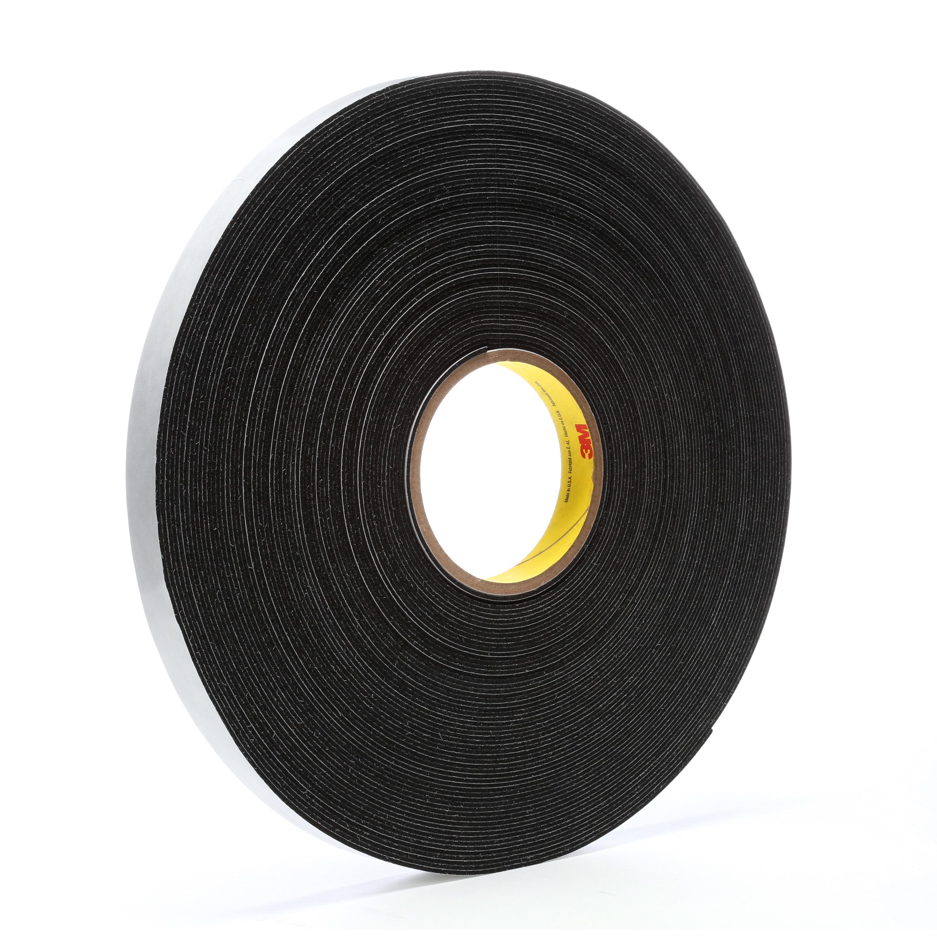 3M 7000047492 4516 Flexible Tape, 36 yd L 0.8 in W, 62 mil THK, Acrylic Adhesive, Black - Foam Tapes
