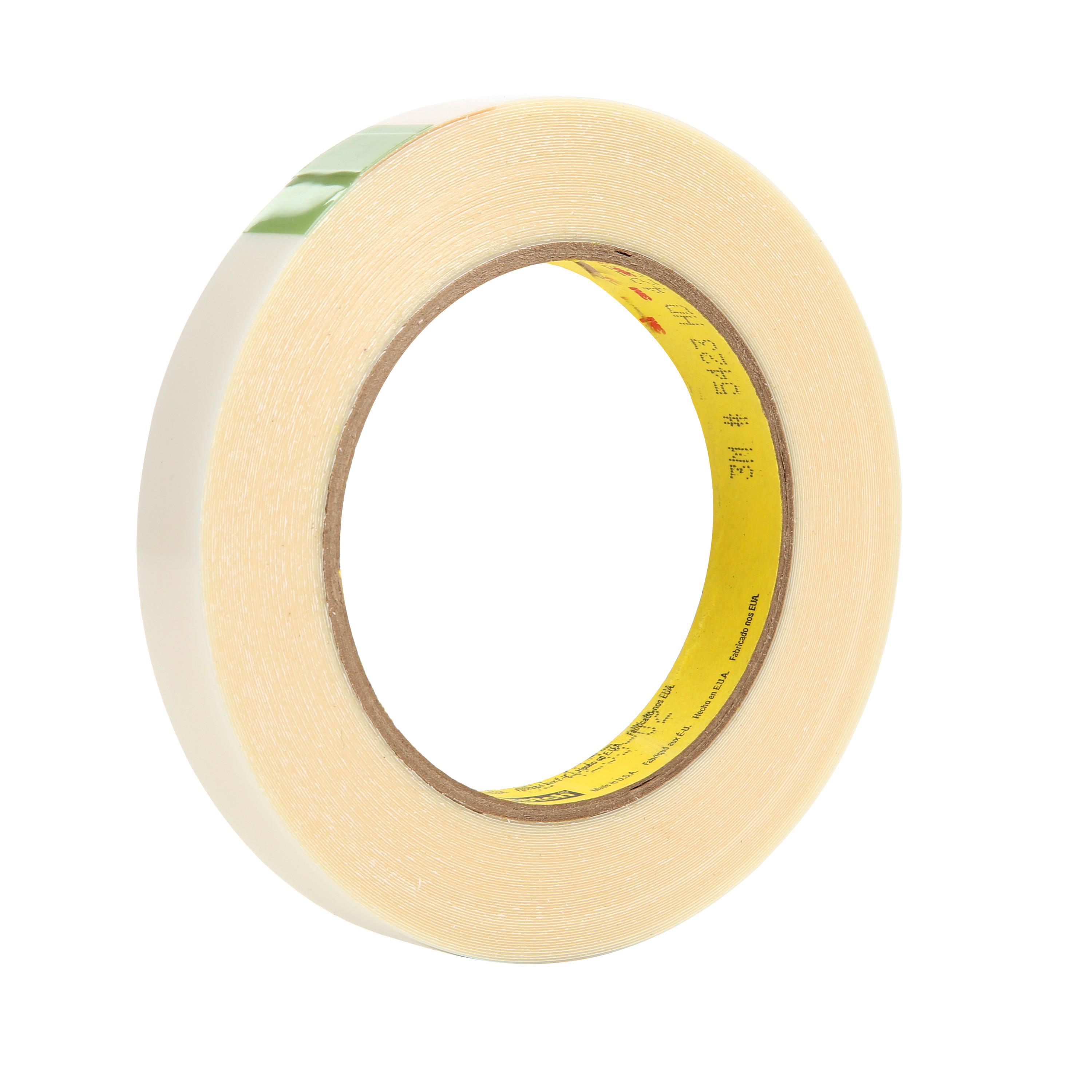 3M 7000050079 5423 Film Tape, 18 yd L 0.6 in W, 12 mil THK, Rubber Adhesive, Polyethylene Backing, Transparent - Film Tapes
