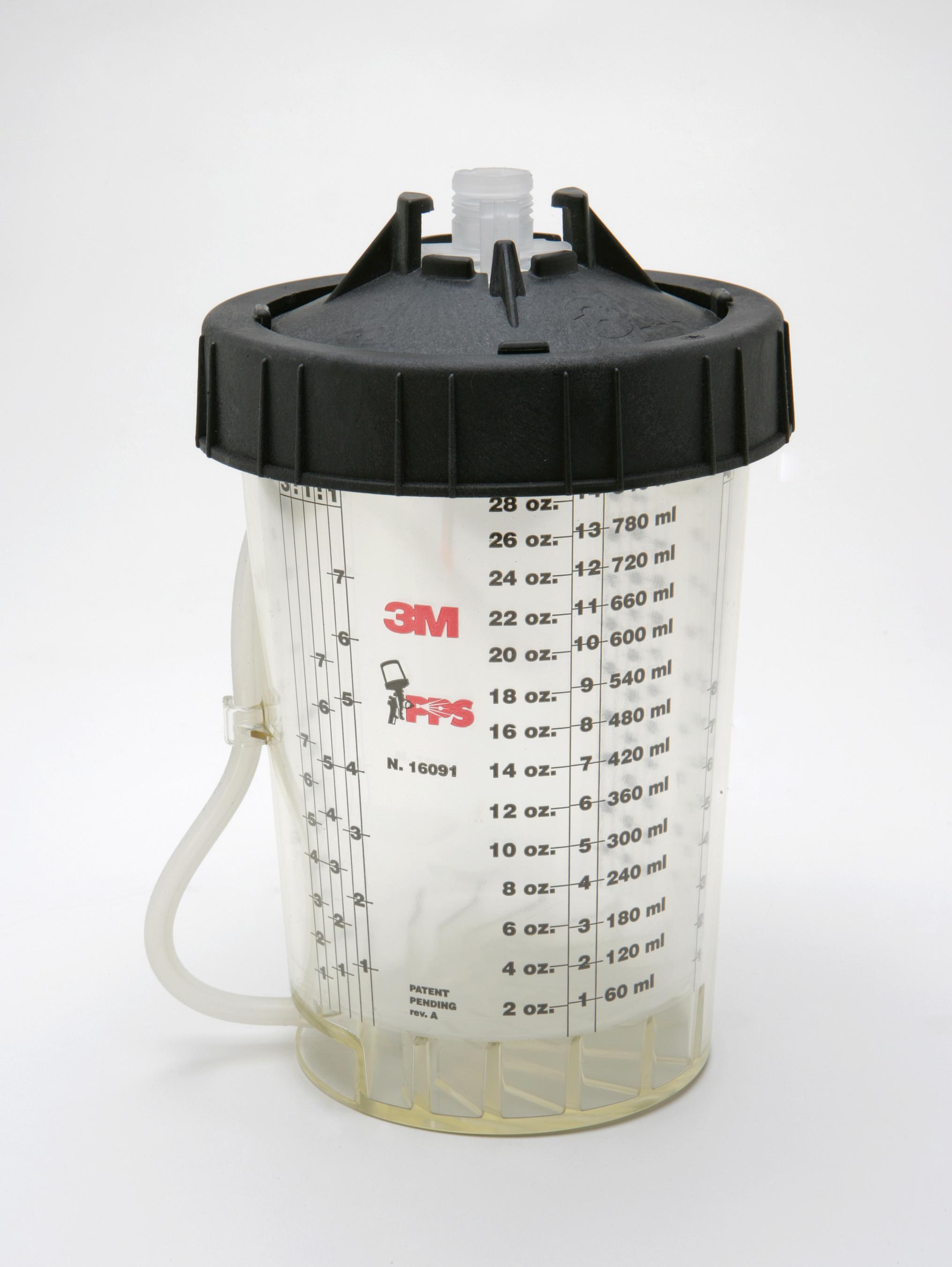 3M 7000119668 Type H/O Pressure Cup, 950 mL Container, For Use With 3M Paint Preparation System - Spray Gun Cups