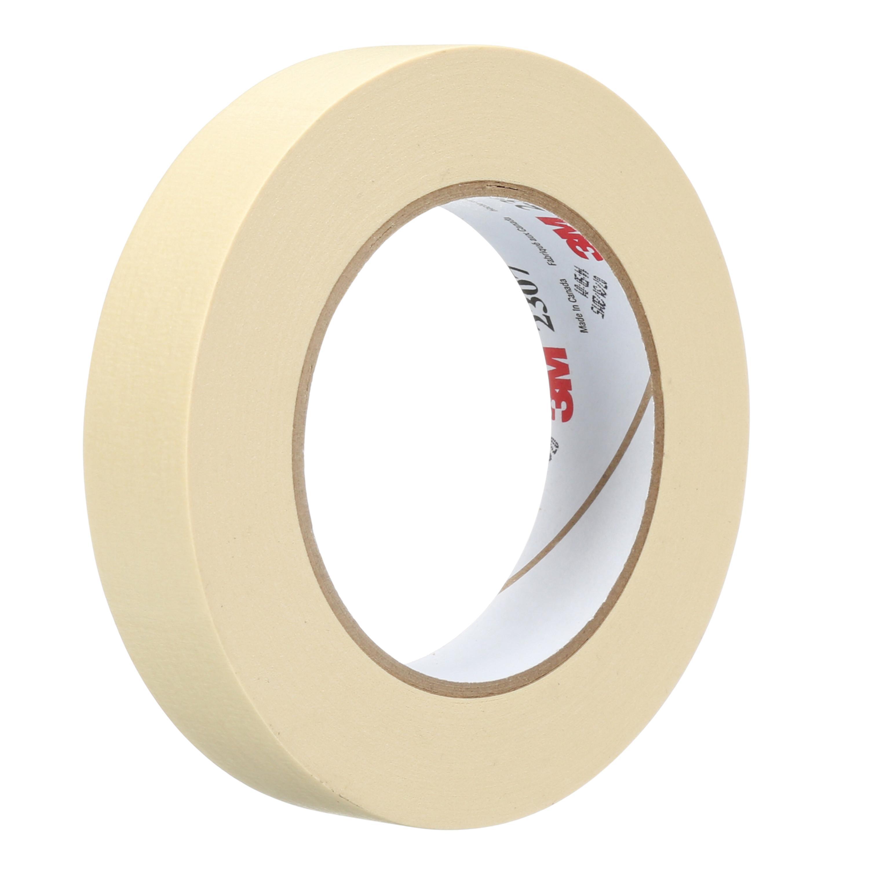 3M 7000123531 2307 Tape, 60.14 yd L 0.94 in W, 5.2 mil THK, Rubber Adhesive, Crepe Paper Backing - Masking Tapes