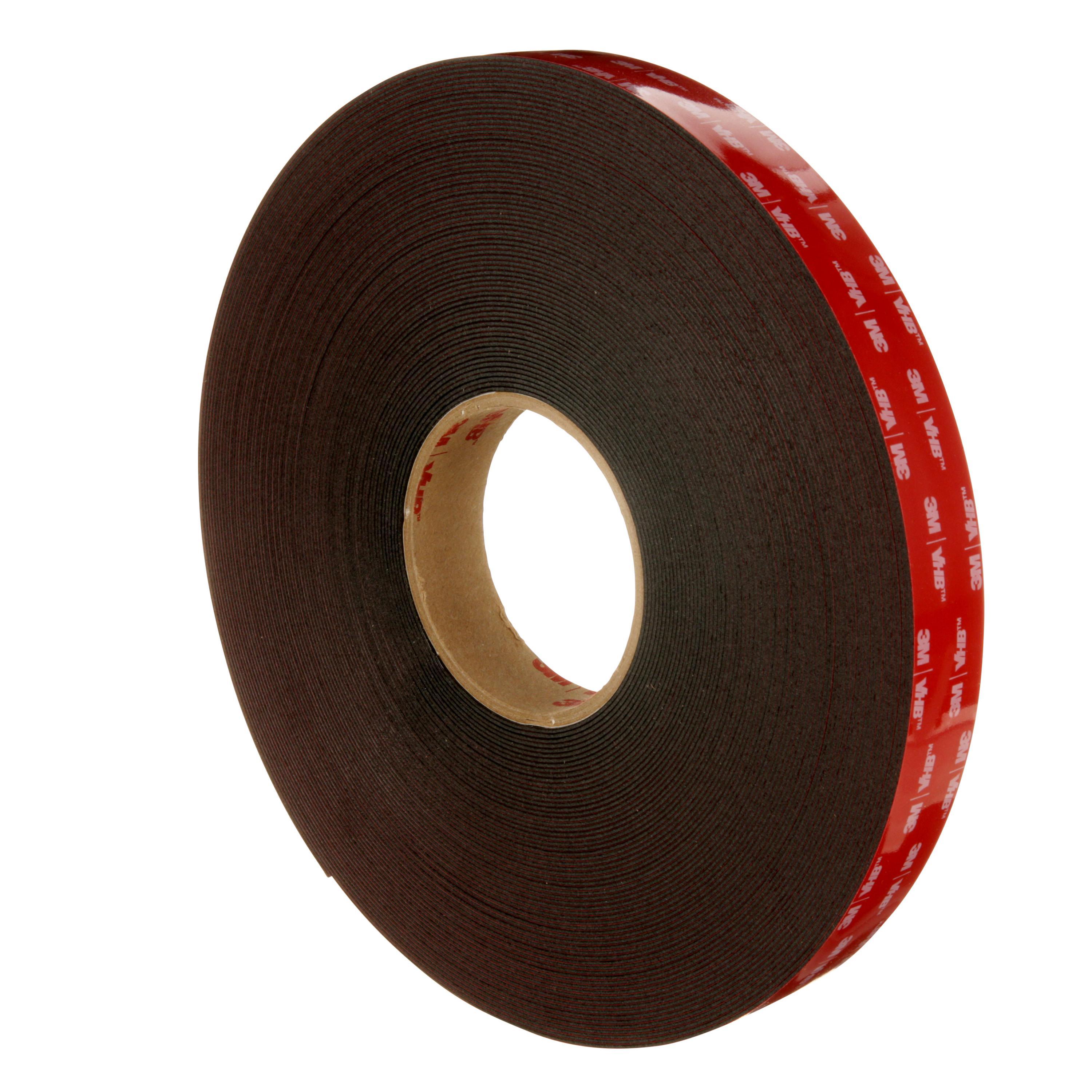 VHB 7000042794 5952 Foam Tape, 36 yd L 1 in W, 45 mil THK, Modified Acrylic Adhesive, Black - Foam Tapes