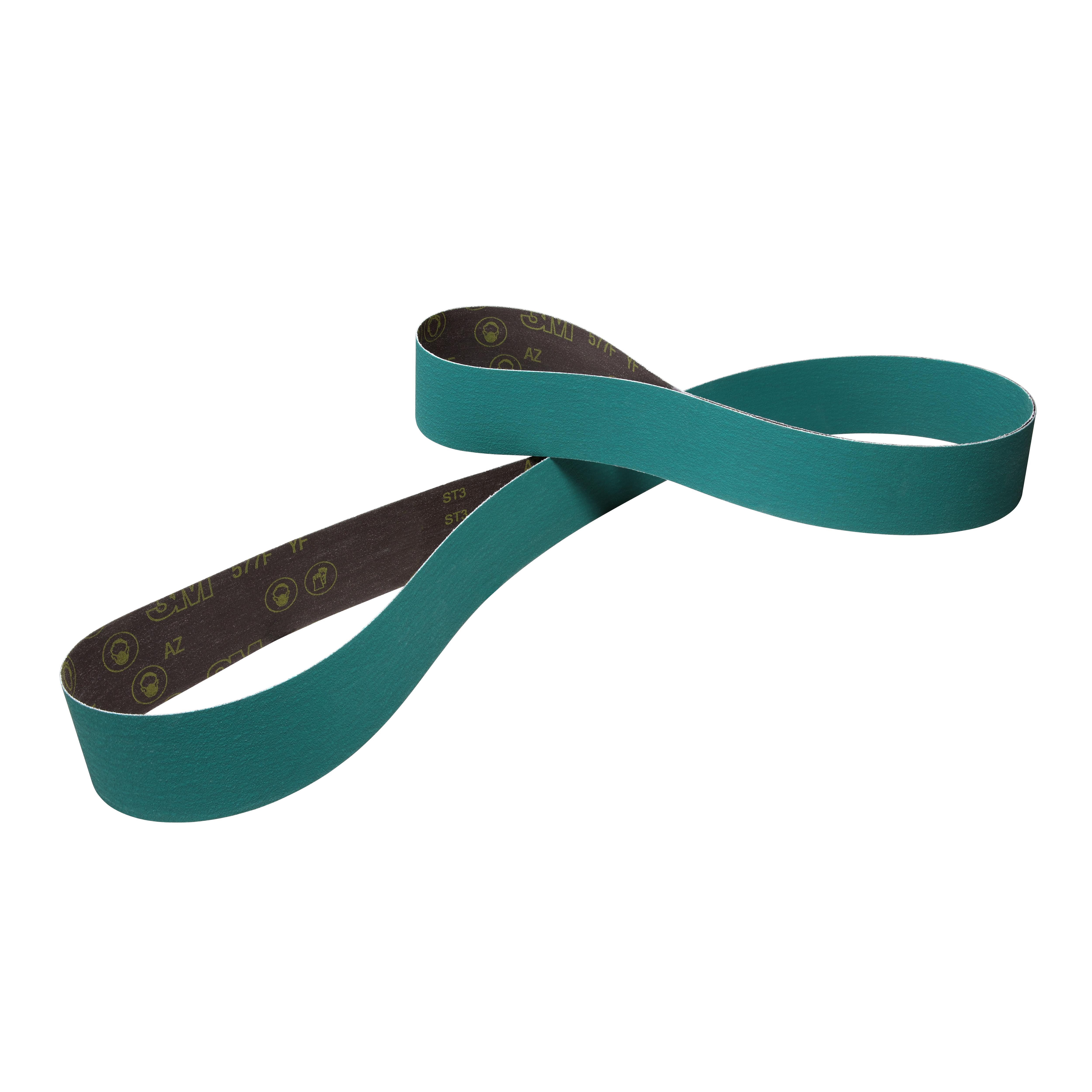 3M 7010299037 Narrow Cloth Belt, 1 in W Belt x 42 in L, 120 Grit, Fine Grade, Zirconia Alumina Abrasive, Polyester Backing - Coated Abrasive Belts