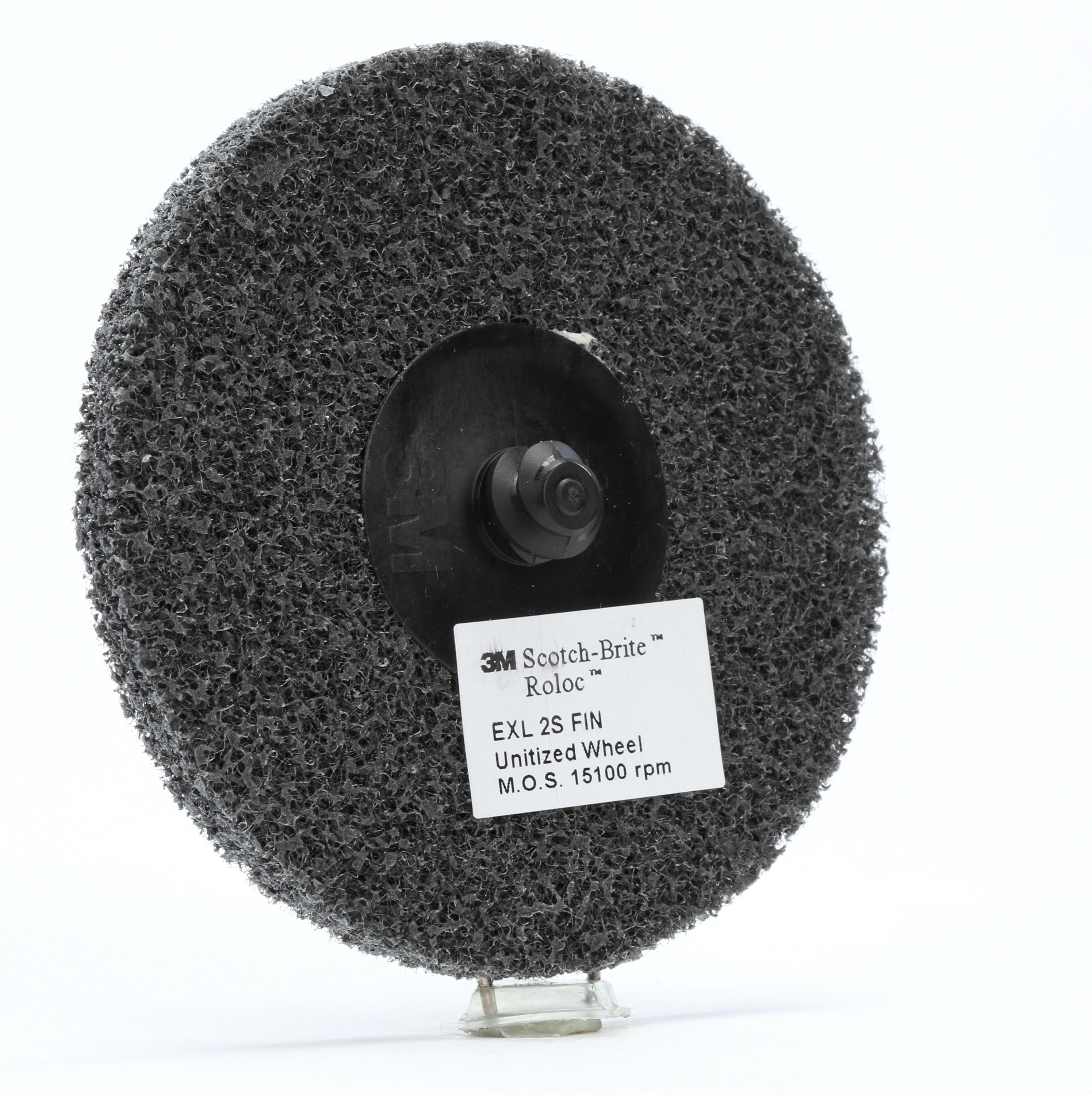 3M 7100005209 EXL High Performance Unitized Wheel, 3 in Dia Wheel, No Hole Center Hole, 15/64 in W Face, Fine Grade, Silicon Carbide Abrasive - Deburring Wheels