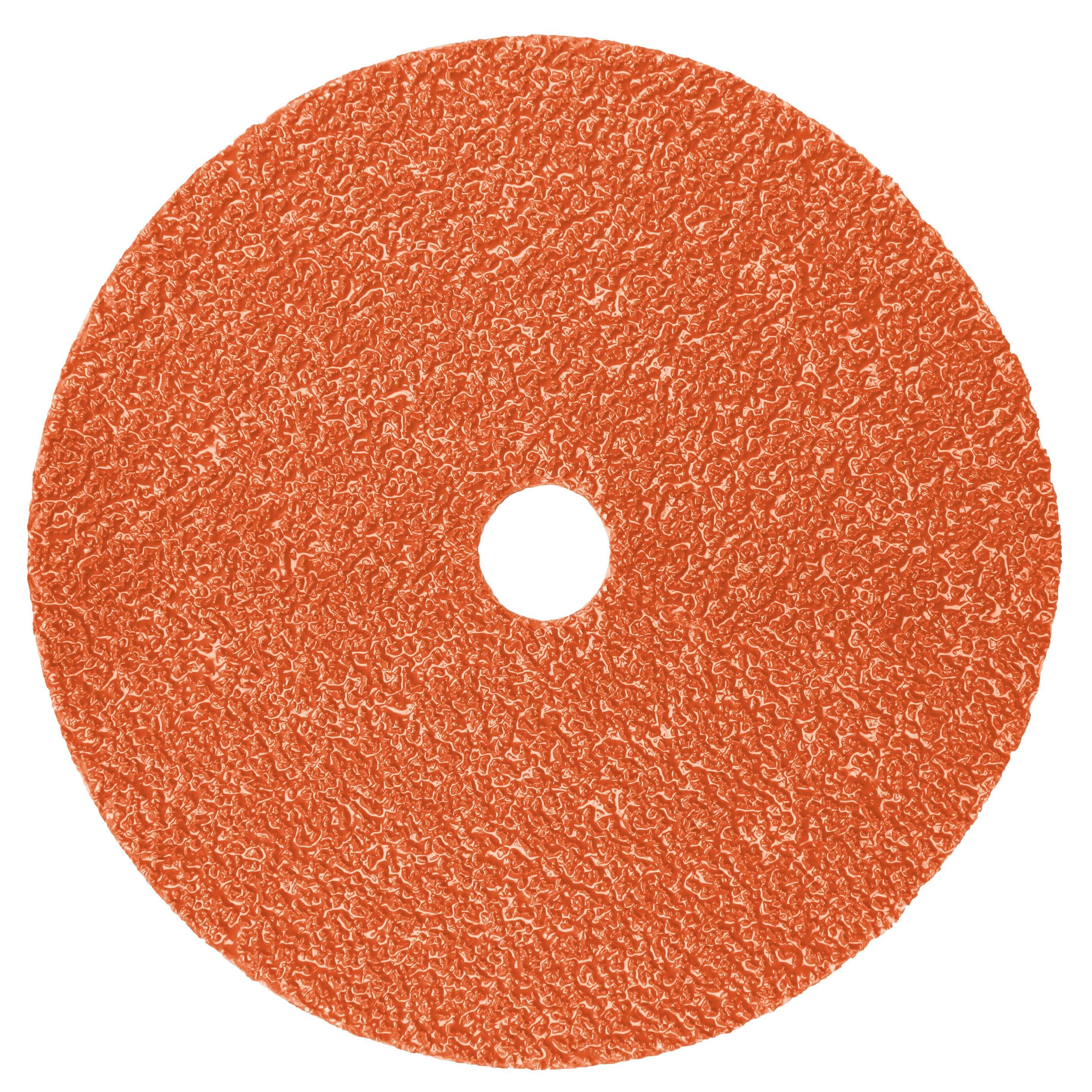 3M 7100099251 Close Coated Fibre Disc, 5 in Dia Disc, 7/8 in Center Hole, 80+ Grit, Ceramic Abrasive, Arbor Attachment - Coated Abrasive Fiber Discs