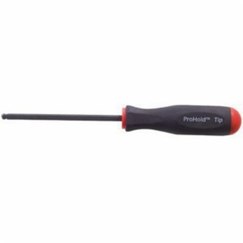Bondhus 10656 Ball End Standard Length Screwdriver, 3 mm Ball End Hex Point, 171 mm OAL, Thermoplastic/Soft Rubber Handle, ProGuard - Standard Screwdrivers