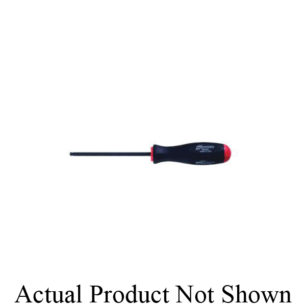 Bondhus 10658 Standard Length Screwdriver, 3.5 mm BallDriver Point, 176 mm OAL, Rubber Handle, ProGuard - Standard Screwdrivers