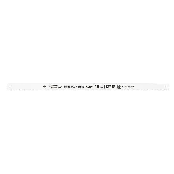 Crescent 62776N-02 Hacksaw Blade, 0.5 in W Blade x 12 in L Blade, Steel Cutting Edge, 32 TPI, Bi-Metal Blade - Hacksaw & Hand Saw Blades
