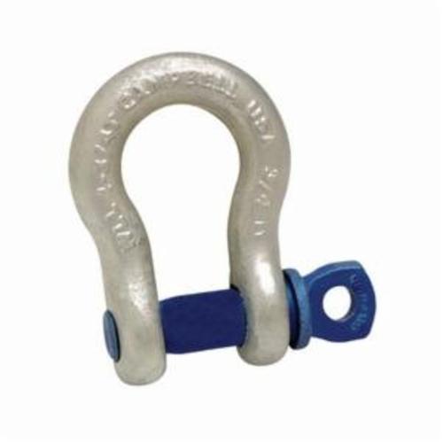 Campbell 5411235 419 Anchor Shackle, 4.75 ton Load, 3/4 in, 7/8 in Dia Screw Pin, Galvanized - Shackles