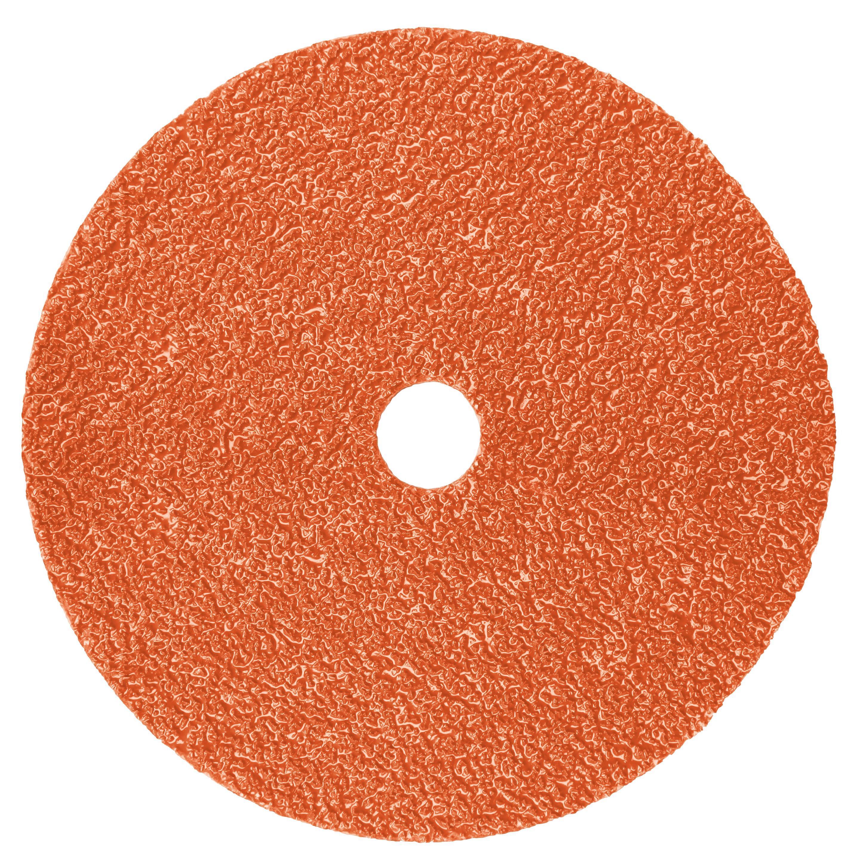 Cubitron II 7000119210 Close Coated Fibre Disc, 5 in Dia Disc, 7/8 in Center Hole, 80+ Grit, Coarse Grade, Ceramic Abrasive, Arbor Attachment - Coated Abrasive Fiber Discs