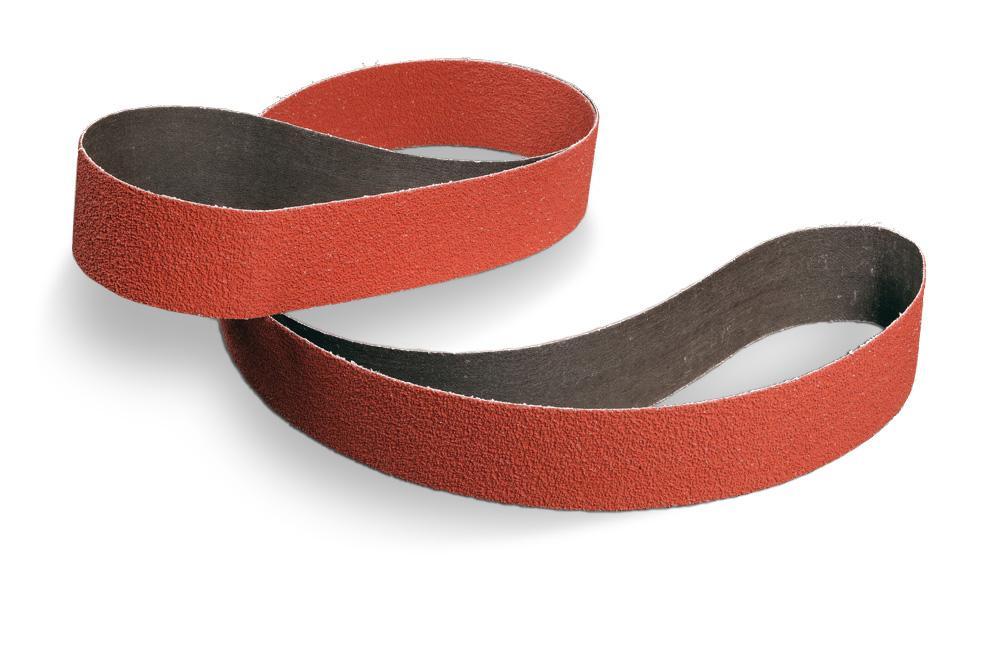 Cubitron II 7100026609 Narrow Cloth Belt, 1 in W Belt x 42 in L, 80+ Grit, Medium Grade, Ceramic Abrasive, Polyester Backing - Coated Abrasive Belts