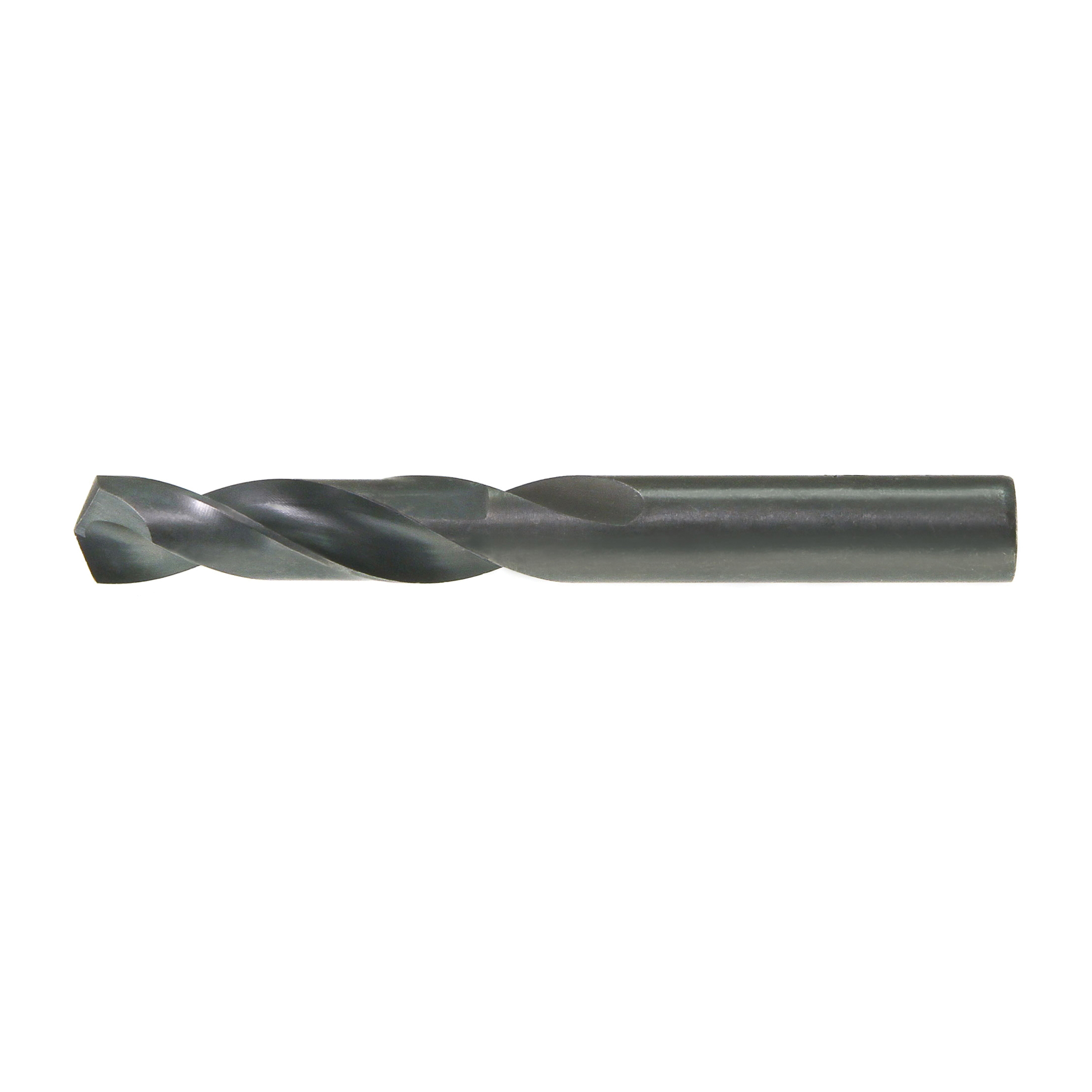 Drillco 300A115 Type C Heavy Duty Stub Length Screw Machine Length Drill, 15/64 in Drill - Fraction, 0.2344 in Drill - Decimal Inch, HSS, Black Oxide - Short Length Drill Bits