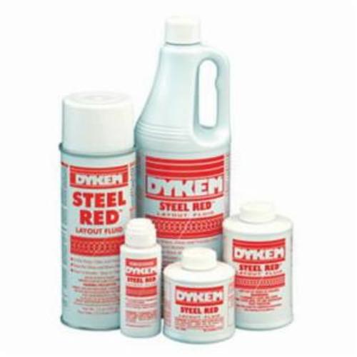 Dykem STEEL RED 80496 Layout Fluid, 8 oz Brush-In Cap Bottle, Sweet/Solvent Odor/Scent, Liquid Form, Red - Metalworking Fluids & Coolants
