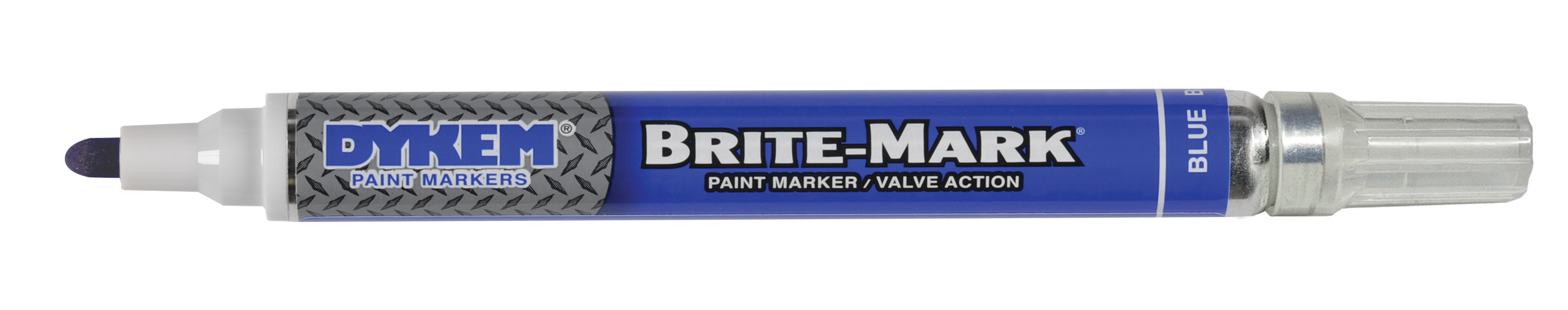 Dykem BRITE-MARK 84001 General Purpose Permanent Paint Marker, Medium Tip, Aluminum, Blue - Paint Markers