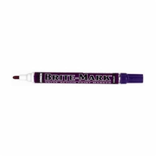Dykem BRITE-MARK 84019 General Purpose Permanent Paint Marker, Medium Tip, Aluminum, Violet - Paint Markers
