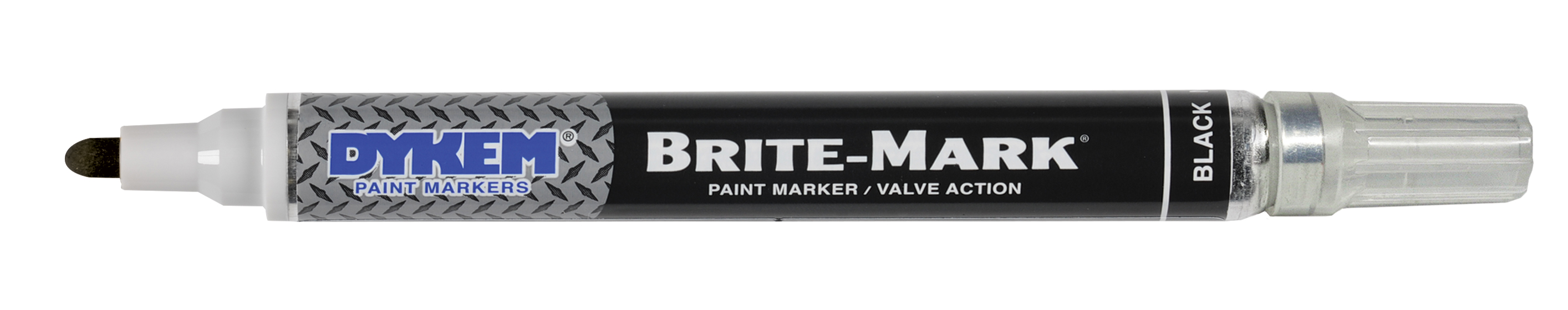 Dykem BRITE-MARK 84002 General Purpose Permanent Paint Marker, Medium Tip, Aluminum, Black - Paint Markers