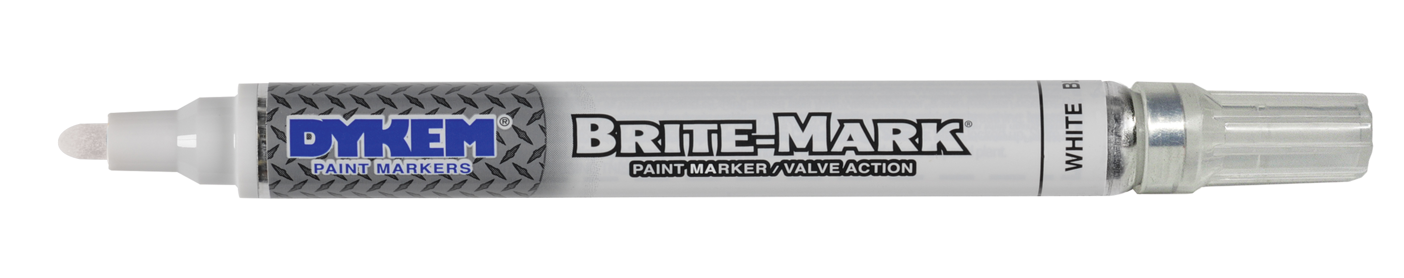 Dykem BRITE-MARK 84003 General Purpose Permanent Paint Marker, Medium Tip, Aluminum, White - Paint Markers