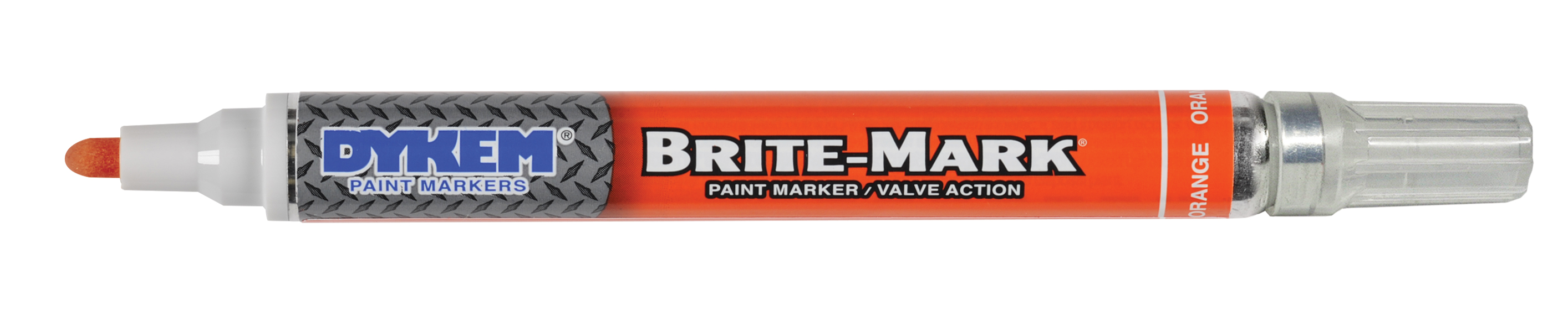 Dykem BRITE-MARK 84005 General Purpose Permanent Paint Marker, Medium Tip, Aluminum, Orange - Paint Markers