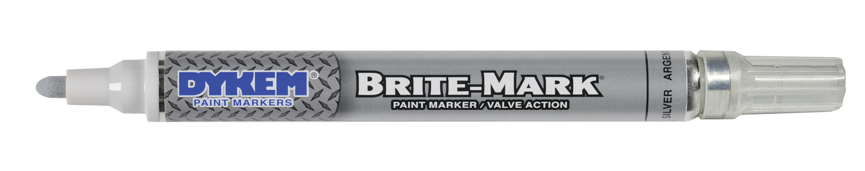 Dykem BRITE-MARK 84050 General Purpose Permanent Paint Marker, Medium Tip, Aluminum, Silver - Paint Markers