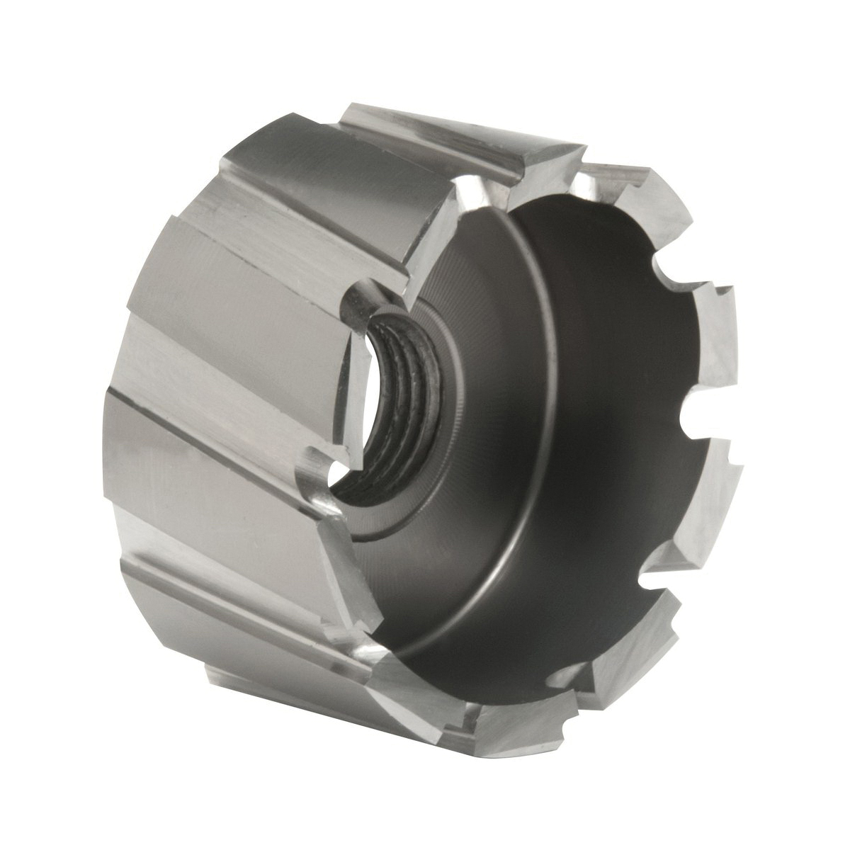 Hougen RotaCut 11166 11000 Imperial Hole Cutter With 3/8-24 Threaded Hole, 1-3/8 in Dia Cutter, 1/2 in D Cutting, M2 HSS, 3-Flat Shank - Annular Cutters