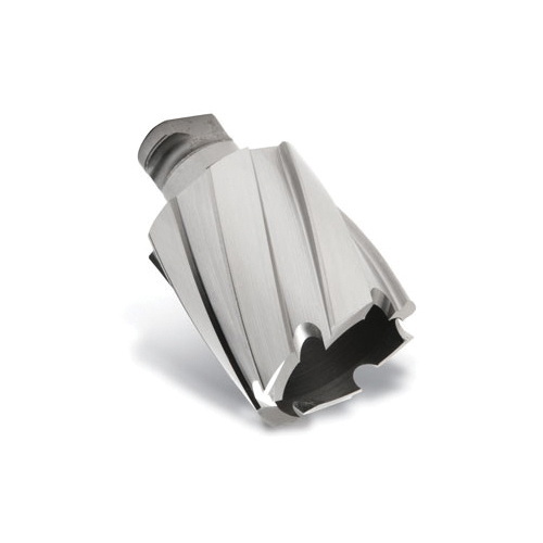 Hougen RotaLoc Plus 17822 Stack-Cut Geometry Annular Cutter, 11/16 in Dia Cutter, 1 in D Cutting, M42 HSS, Bayonet Style Twist Lock Shank - Annular Cutters