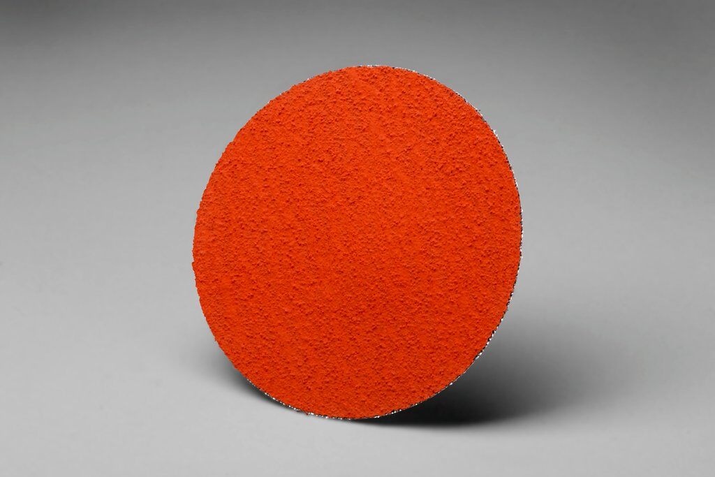 3M 7000000555 777F Abrasive Disc, 3 in Dia Disc, 80 Grit, Medium Grade, Ceramic Abrasive, Type TR Attachment - Coated Abrasive Quick-Change Discs
