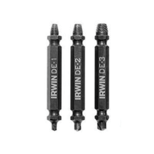 Irwin Screw-Grip 1876224 Double-Ended, 3 Pieces, 1/4 in Shank, M2 HSS - Screw Extractor Sets