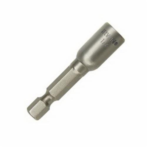 Irwin 94732 Lobular Magnetic Nutsetter, 1/2 in Hex Point, Hex Shank, 1-7/8 in OAL, Industrial Grade S2 Steel, Gold - Nutsetters