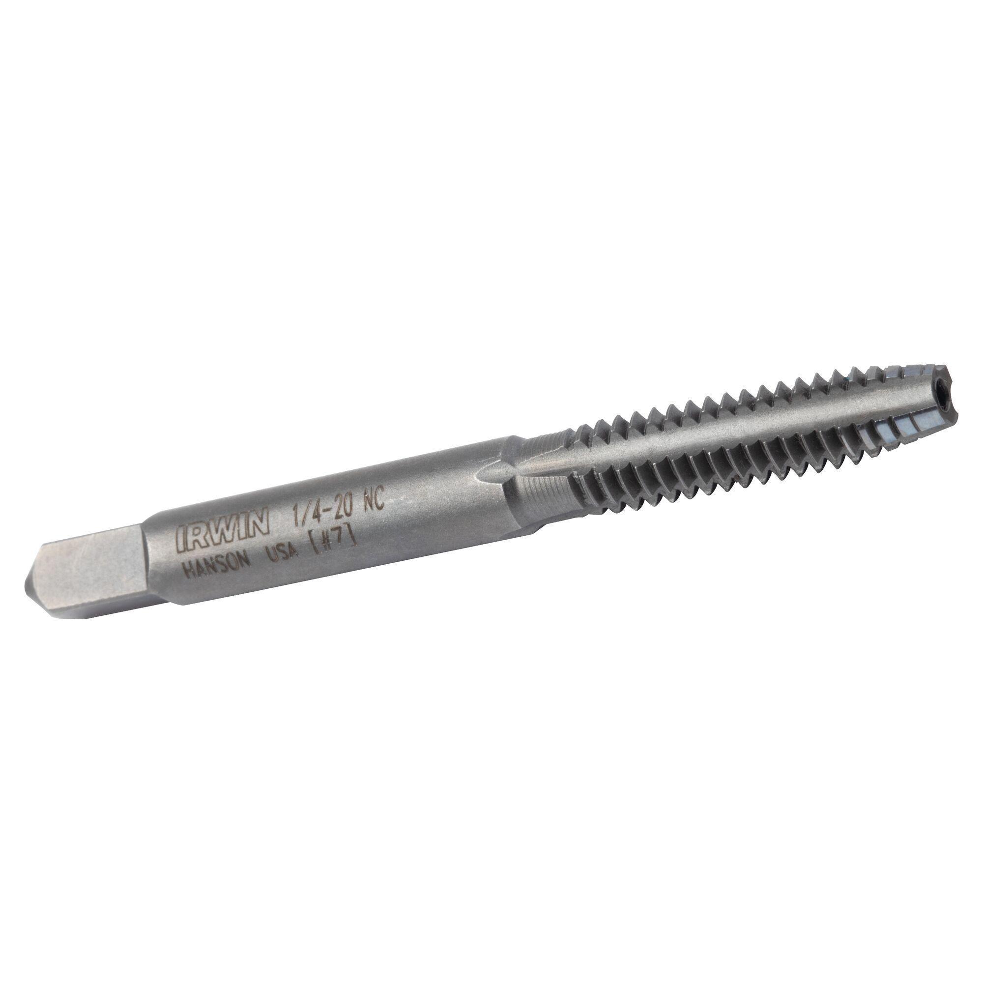 Irwin Hanson 1425 Straight Flute Tap, Right Hand Cutting, 1/4-40 Thread, Plug Chamfer, 4 Flutes, High Carbon Steel - Straight Flute Taps