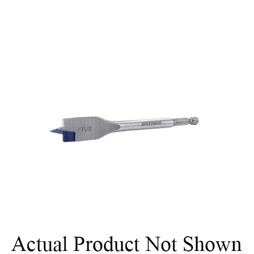 Irwin Speedbor Blue-Groove 88813 Standard Length Spade Bit, 13/16 in Dia, 6 in OAL, Flat Flute, 1/4 in Shank - Wood Drill Bits