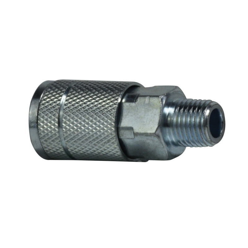 Midland Industries 28516S Automotive/Parker Interchange Quick-Disconnect Coupler, 1/4 in Nominal, MNPT, 300 psi Pressure, Steel, Import - Pneumatic Quick Connect Fittings