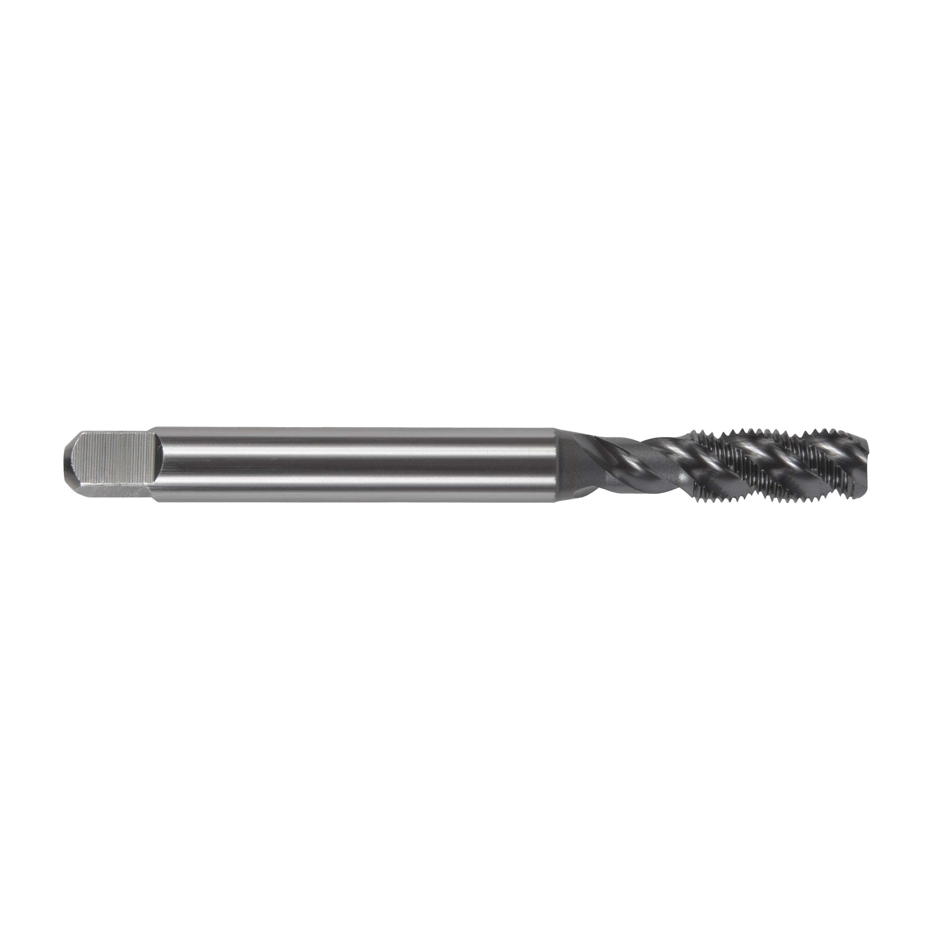 Nitro-Max 226N080A 2260N Spiral Flute Tap, M8x1.25 Thread, D5 Thread Limit, Bottoming Chamfer, 3 Flutes, TiCN Coated, Cobalt - Spiral Flute Taps