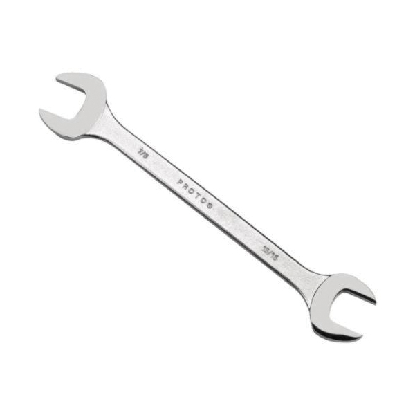 Proto J3440 Extra Thin Open End Wrench, 13/16 x 7/8 in Wrench, Angled/Double Head, 10 in L, Alloy Steel, Satin - Open End Wrenches