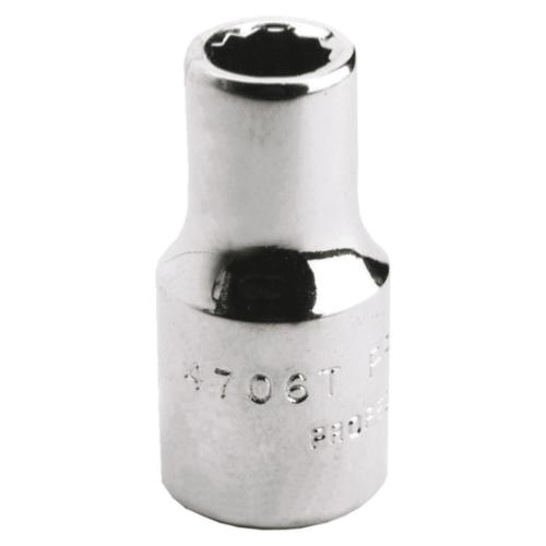 Proto TorquePlus J4714T Standard Length Socket, Imperial, 1/4 in Square Drive, 7/16 in - Sockets