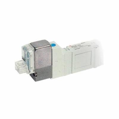 SMC SY9220-5DZ-03T SY9000 5-Port Double Subplate Solenoid Valve With Connector, 3/8 in Port, 0.1 to 0.7 MPa Pressure, 4 Ways, 2 Positions - Solenoid Actuated DCVs