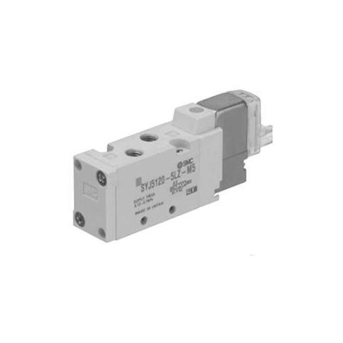 SMC SYJ5140-5LZ SYJ5000 5-Port Solenoid Valve, 0.15 to 0.7 MPa Pressure, 0.21 Cv Flow Rate, Die Cast Aluminum Body - Solenoid Valves