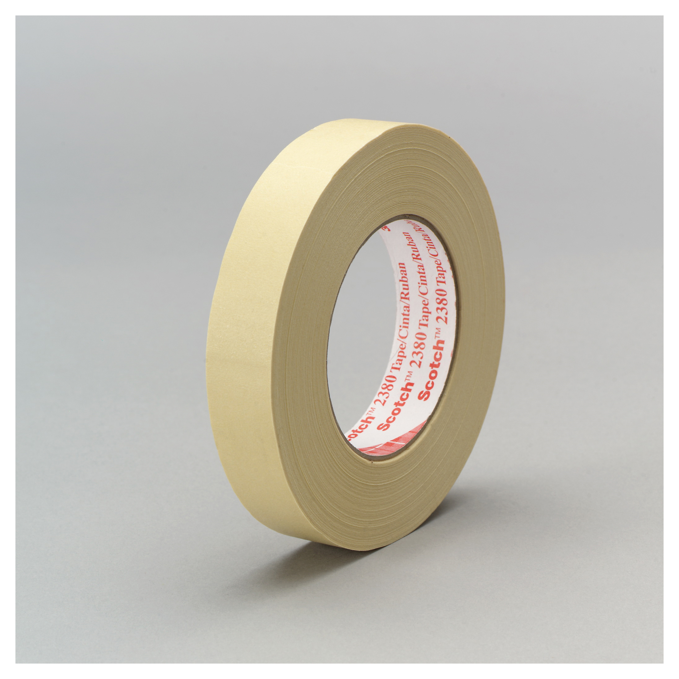 Scotch 7000088413 High Performance Adhesive Tape, 55 m L x 18 mm W, 7.2 mil THK, Natural/Synthetic Rubber Adhesive, Crepe Paper Backing - Masking Tapes
