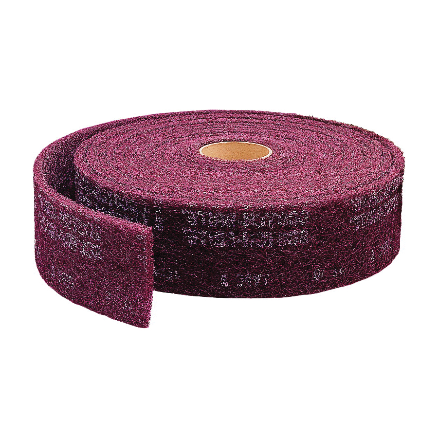 Scotch-Brite 7000121073 Clean and Finish Roll, 30 ft L Roll x 3 in W Roll, Very Fine Grade, Aluminum Oxide Abrasive - Non-Woven Abrasive Rolls