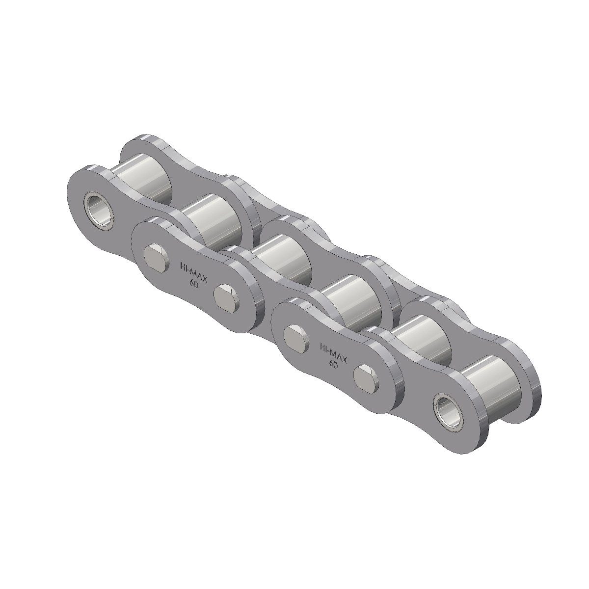 SENQCIA Hi-Max 60HMRB Riveted Standard Roller Chain, 10 ft OAL, 3/4 in Pitch, 0.469 in Dia x 1/2 in W Roller, Carbon Steel - Roller Chains