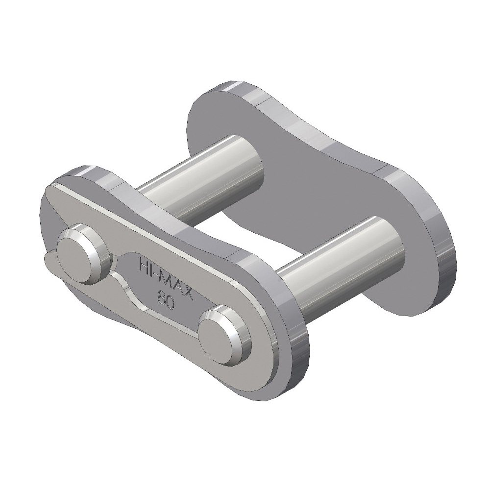 SENQCIA Hi-Max 80HMCLSC Single Strand Spring Clip Connecting Link, 80 Chain, 1 in Pitch, 0.313 in Dia Pin, Carbon Steel - Roller, Offset & Connecting Links