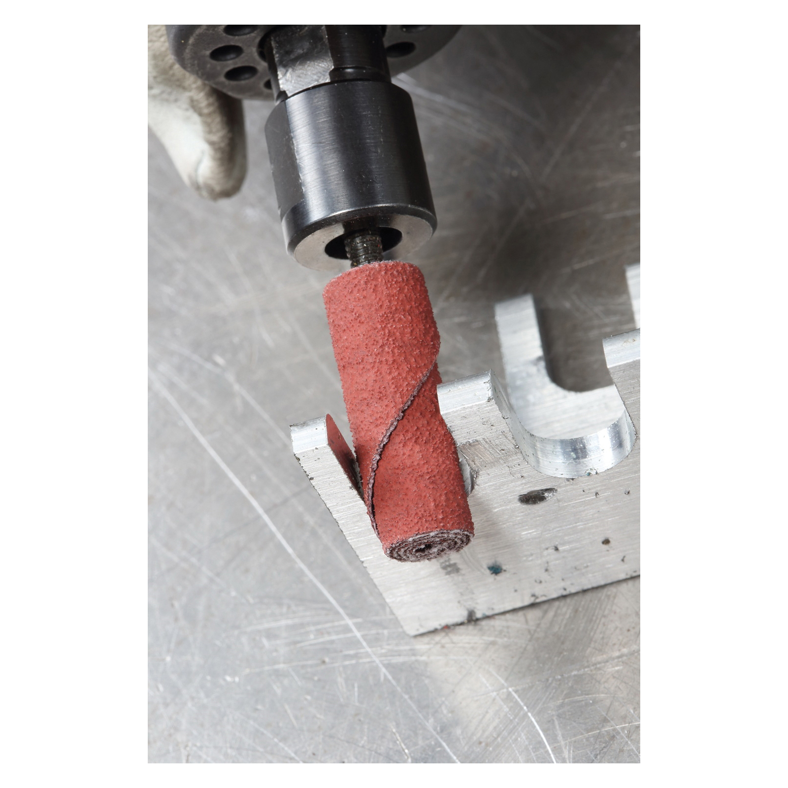 Standard Abrasives 7100085870 Straight Cartridge Roll, 1/2 in Dia x 1-1/2 in OAL, 1/8 in Dia Pilot Hole, 80 Grit, Aluminum Oxide Abrasive - Cartridge Rolls