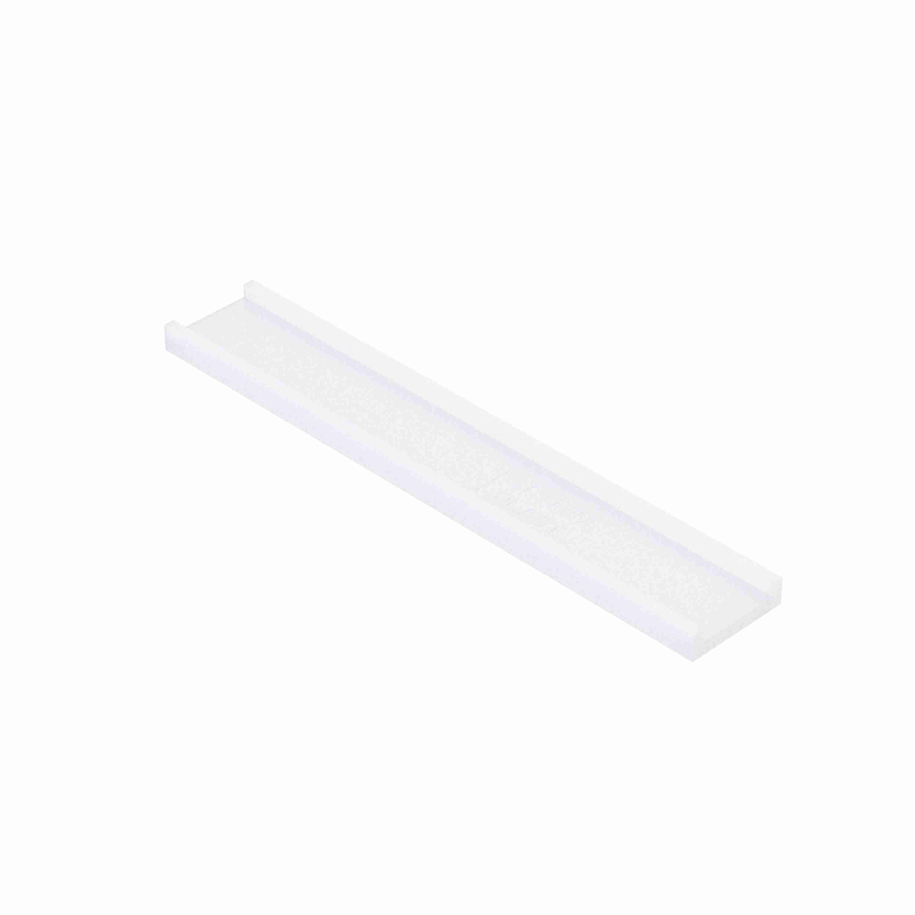 System Plast HA-2040-10 HA Series Chain Track, For Use With Size 40 Roller Chain, UHMW, White - Conveyor Replacement Parts