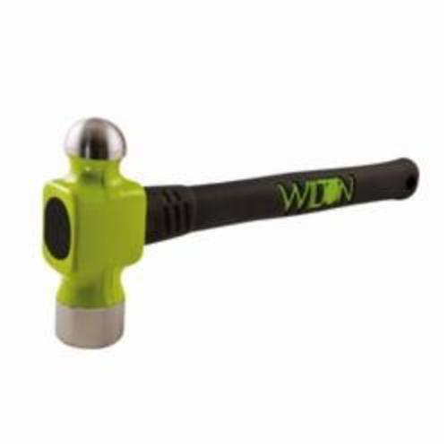 Wilton B.A.S.H WL9-32414 Ball Pein Hammer, 16 in OAL, 1.5 lb Drop Forged Steel Head, Vulcanized Rubber Handle - Ball Pein Hammers