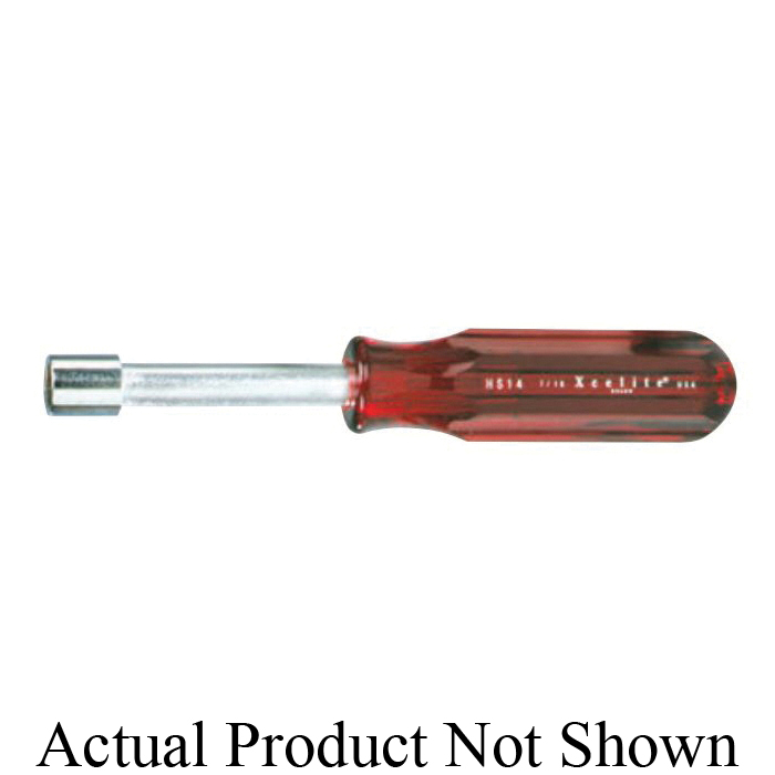 Weller THS9N Hex Drive Regular Length Nutdriver, 9/32 in, Hollow Shank, Orange Molded Firm Grip Handle, Bright - Nutdrivers